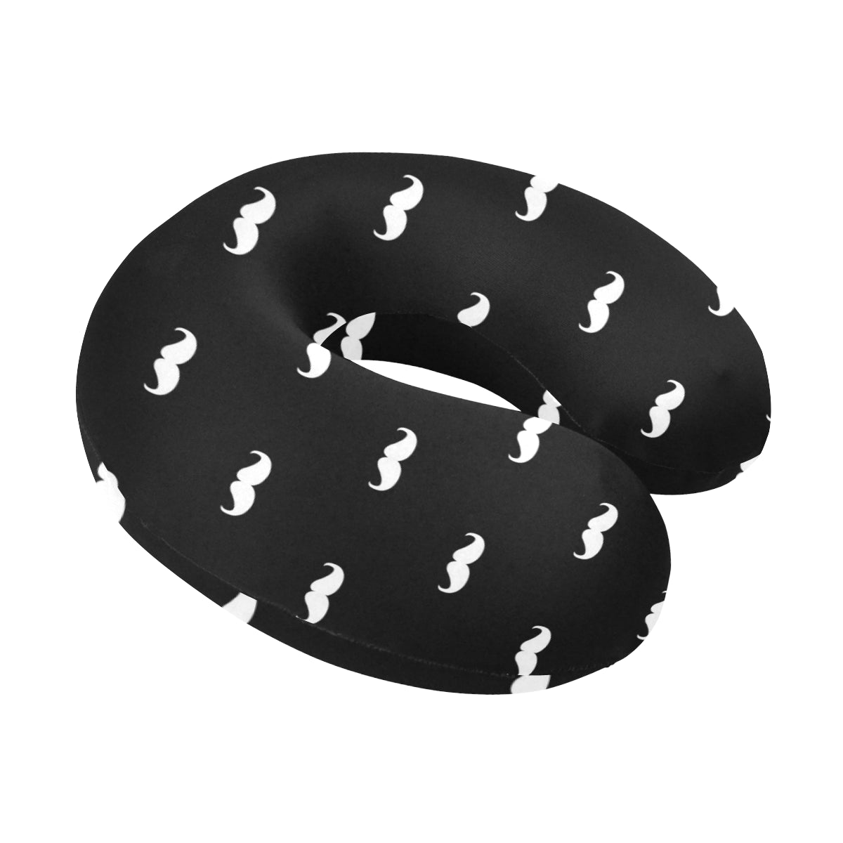 Mustache Pattern Print Design A04 U-Shaped Travel Neck Pillow