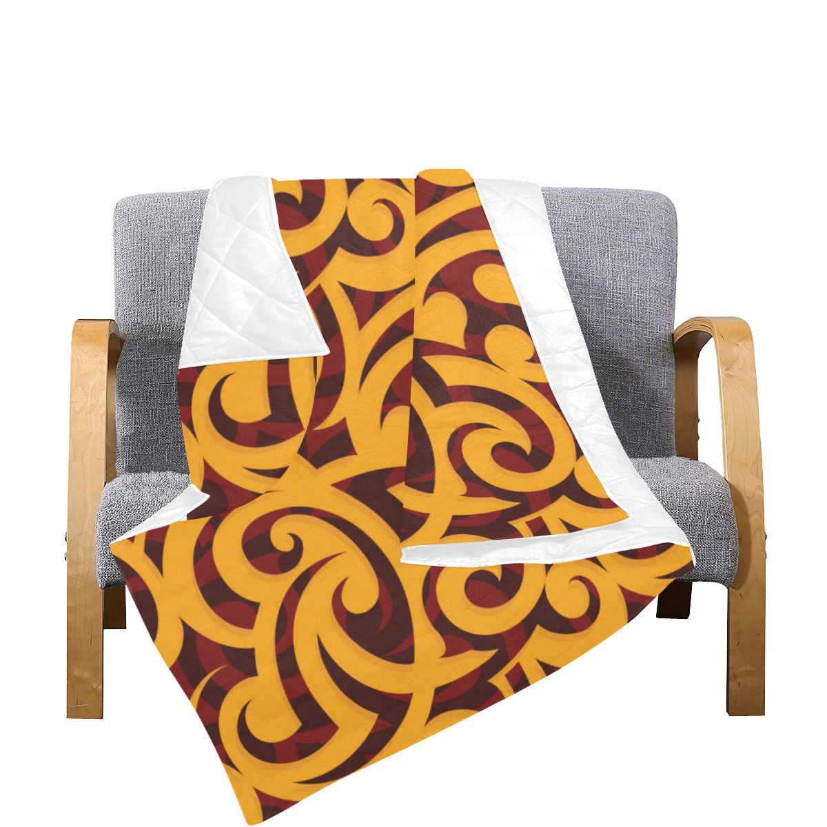 Maori Pattern Print Design 02 Premium Quilt
