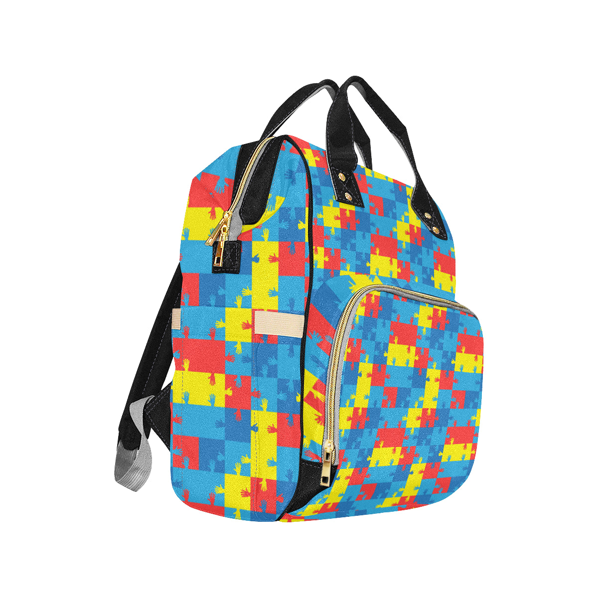 Autism Awareness Design Themed Print Diaper Bag Backpack