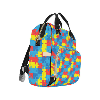 Autism Awareness Design Themed Print Diaper Bag Backpack