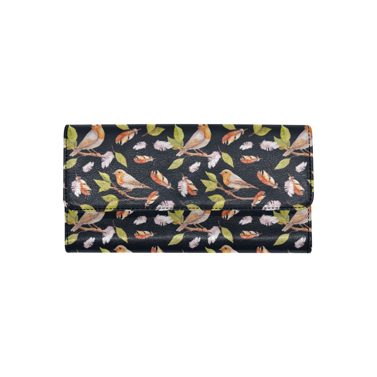 Birds Pattern Print Design 02 Women's Trifold Wallet