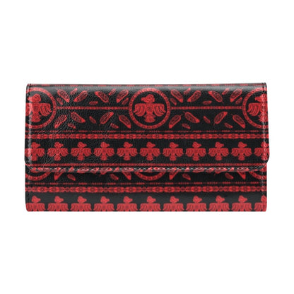 Native American Eagle Themed Print Women's Trifold Wallet