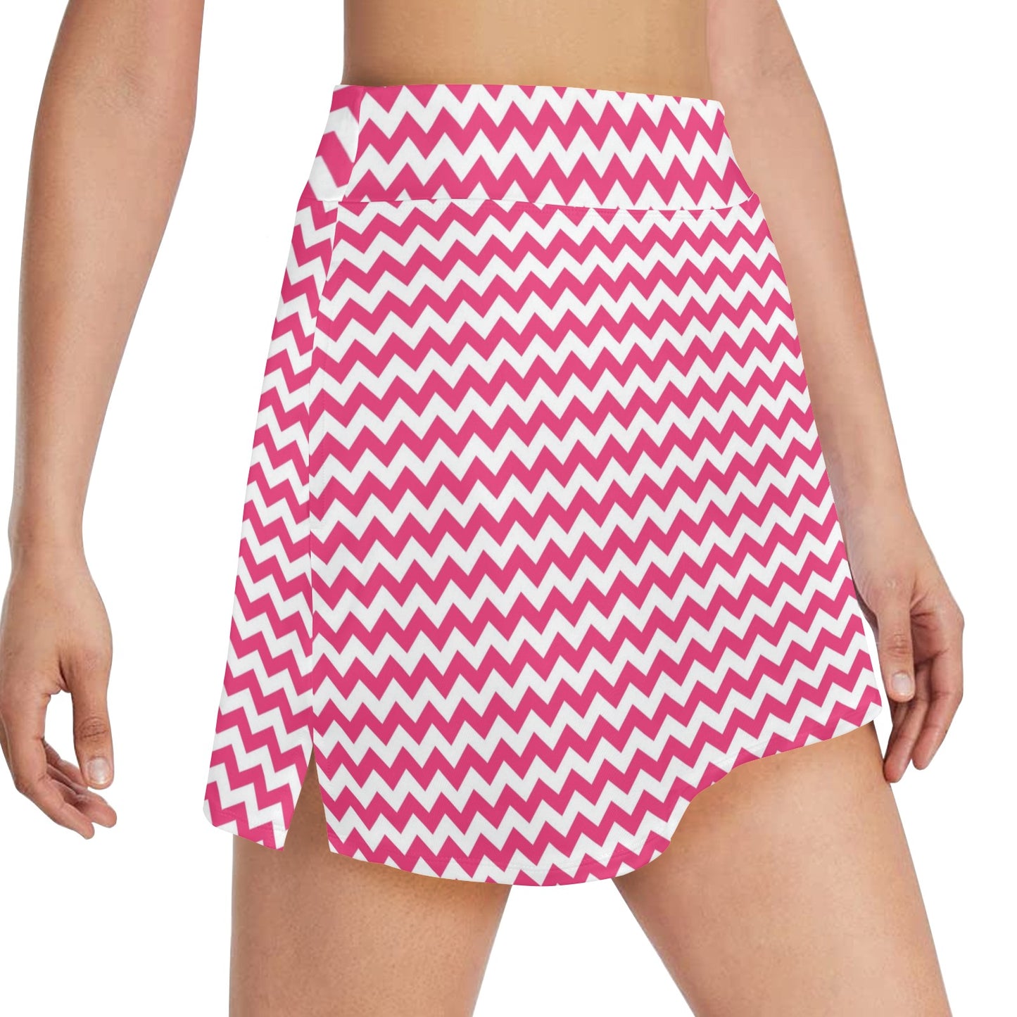 Chevron Print Design LKS402 17" Golf & Pickleball Skort with Pockets