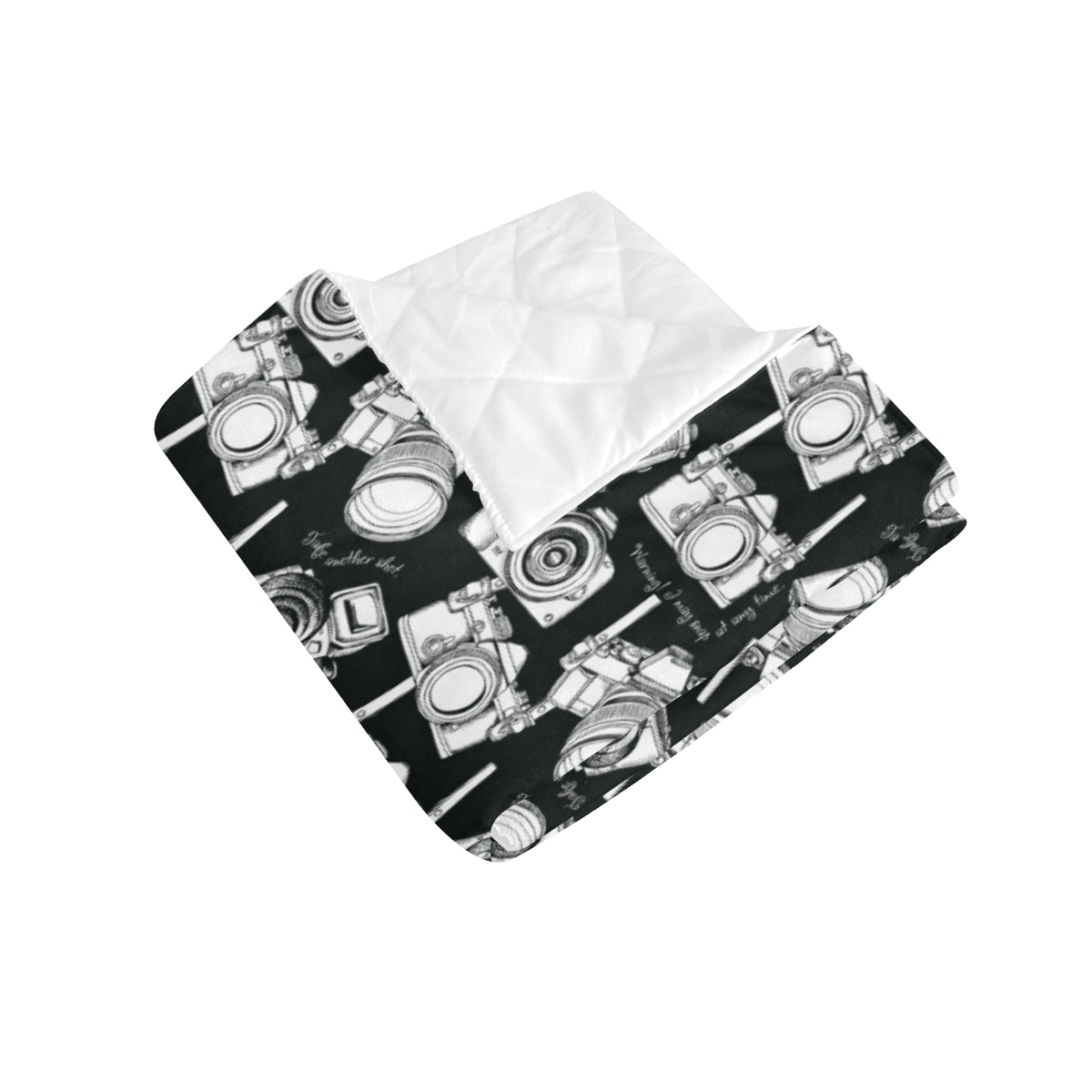 Camera Pattern Print Design 01 Premium Quilt