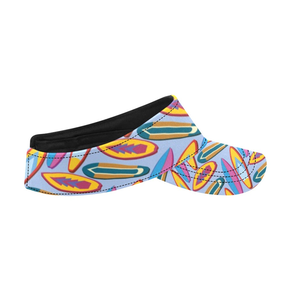 Surfboard Pattern Print Design LKS303 Unisex Sun Visor