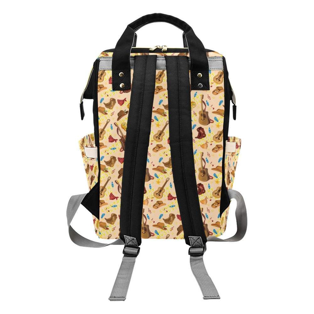 Western Lifestyle Print Design LKS303 Diaper Bag Backpack