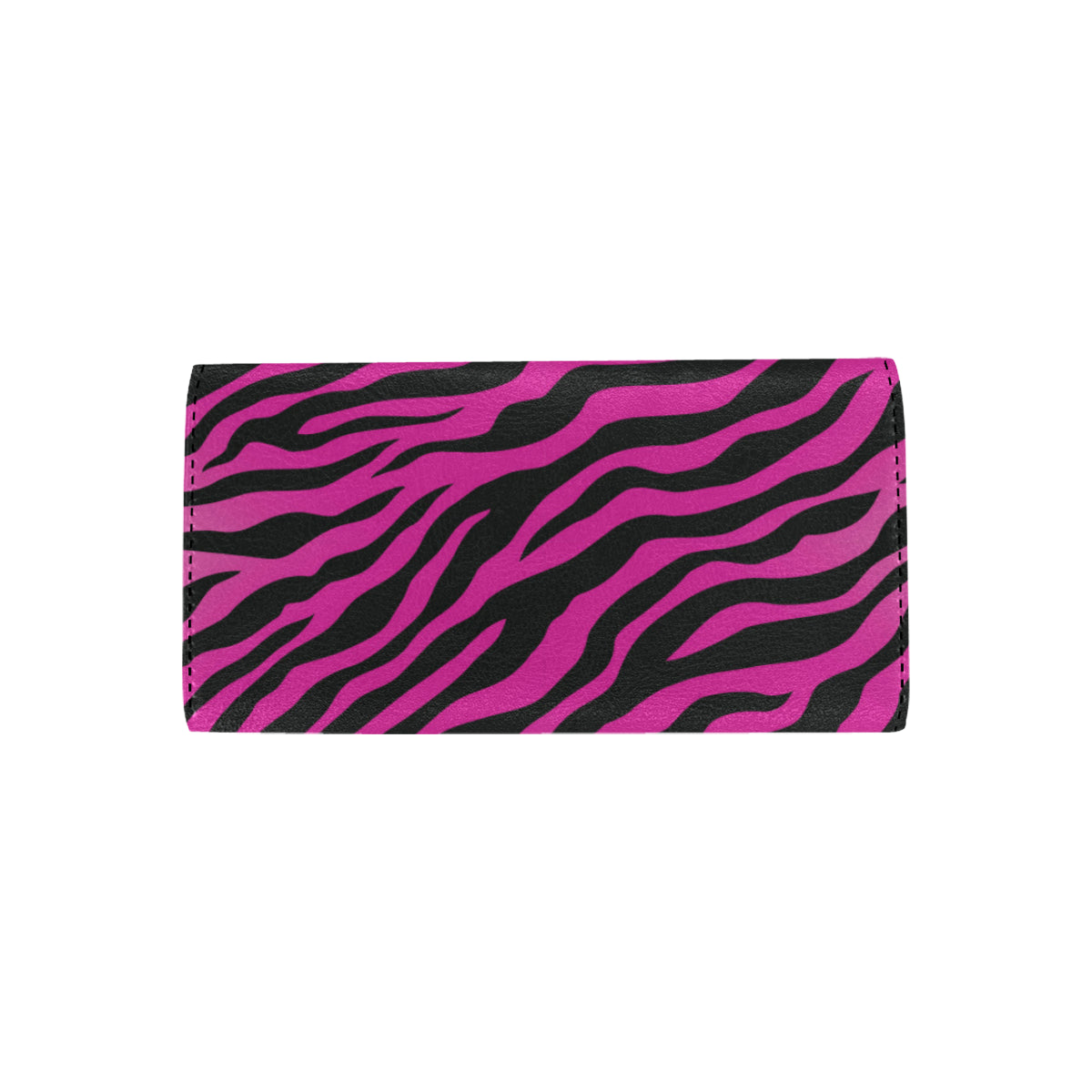 Pink Zebra Women's Trifold Wallet