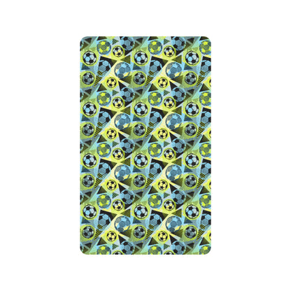Soccer Ball Themed Print Design Rubber Doormat