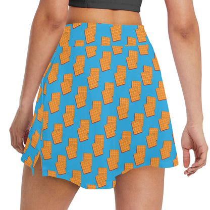 Waffle Print Design LKS304 17" Golf & Pickleball Skort with Pockets
