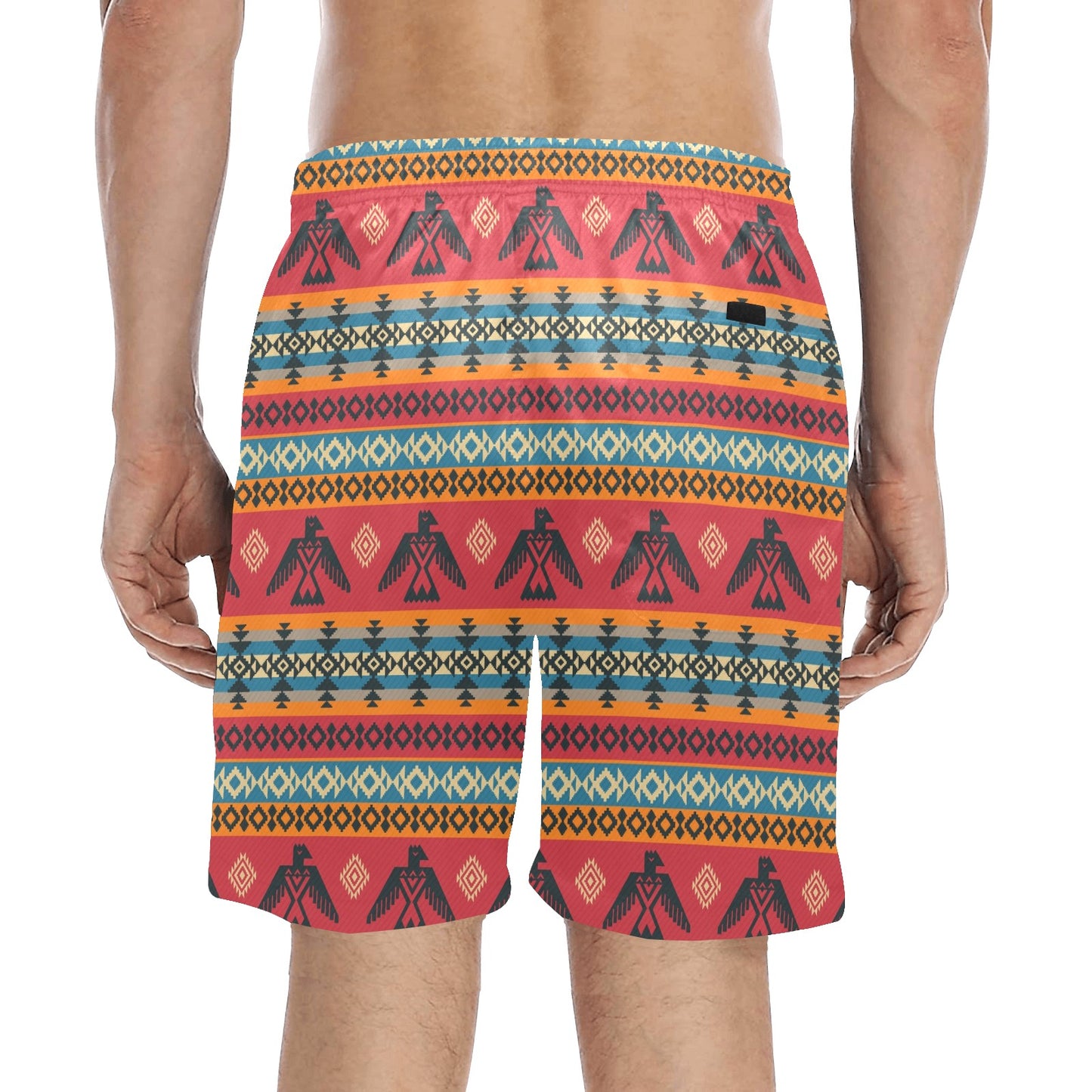 Eagles Native American Design Men's Swim Trunks Beach Shorts