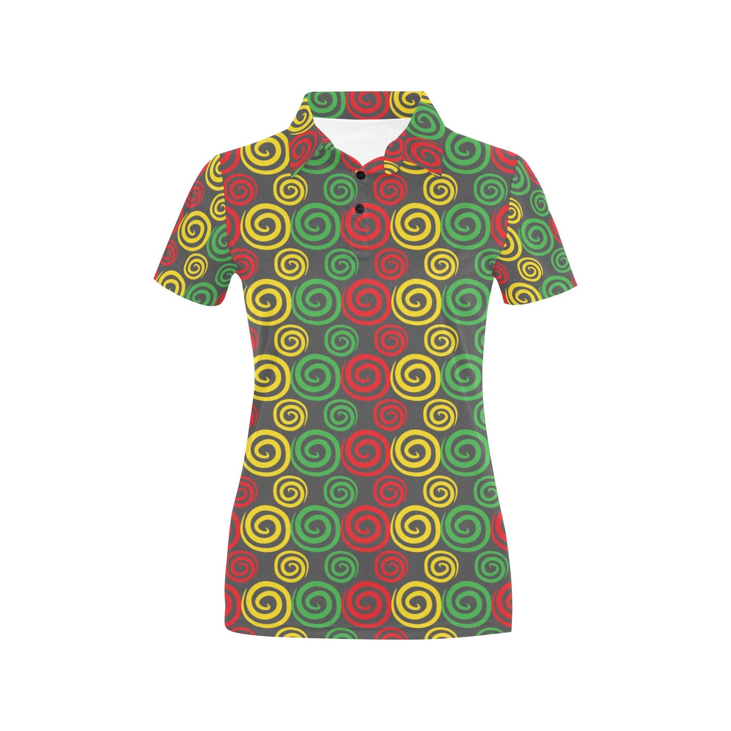 Rastafarian Pattern Print Design A05 Women's Polo Shirt