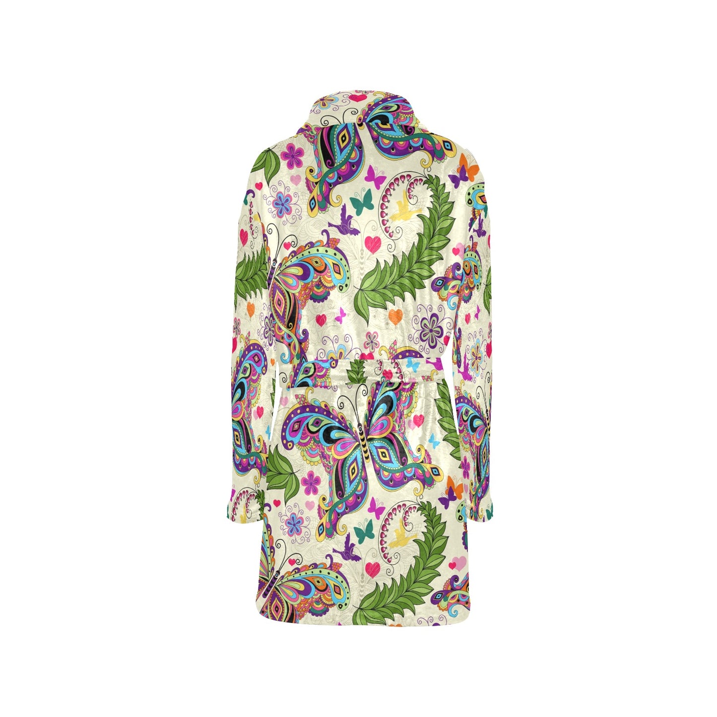 Butterfly Colorful Indian Style Women's Fleece Robe