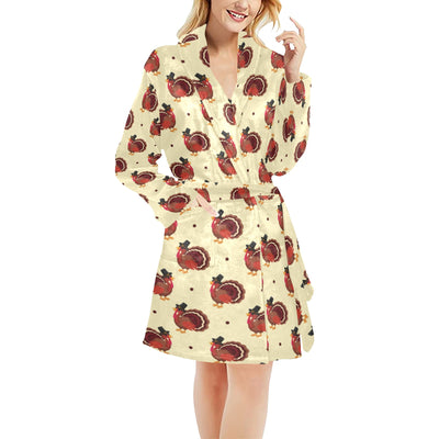 Thanksgiving Print Design LKS3010 Women's Fleece Robe