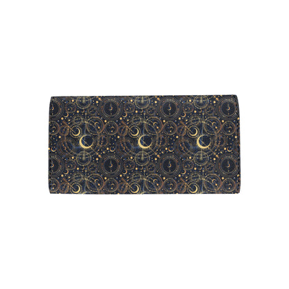 Celestial Pattern Print Design 04 Women's Trifold Wallet