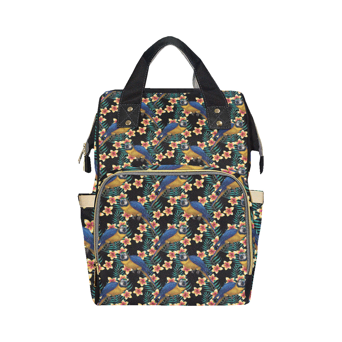 Macaw Pattern Print Design 01 Diaper Bag Backpack
