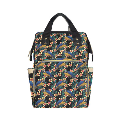 Macaw Pattern Print Design 01 Diaper Bag Backpack