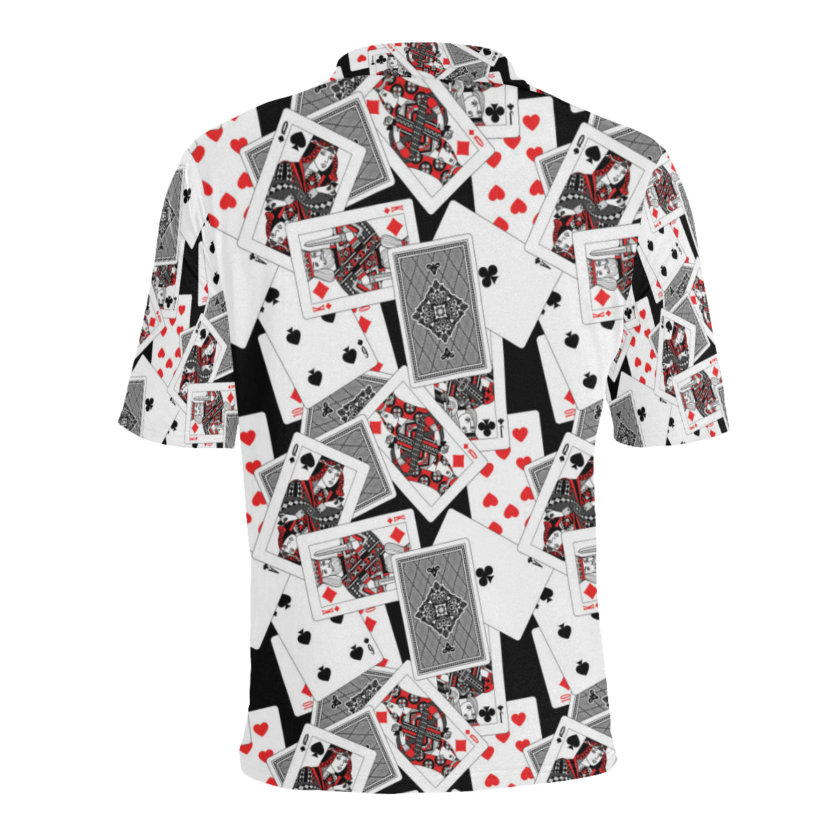 Poker Cards Pattern Print Design A04 Men Polo Shirt