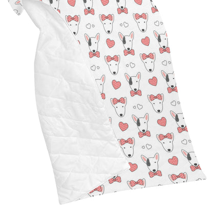 Bull Terriers Pattern Print Design 08 Premium Quilt