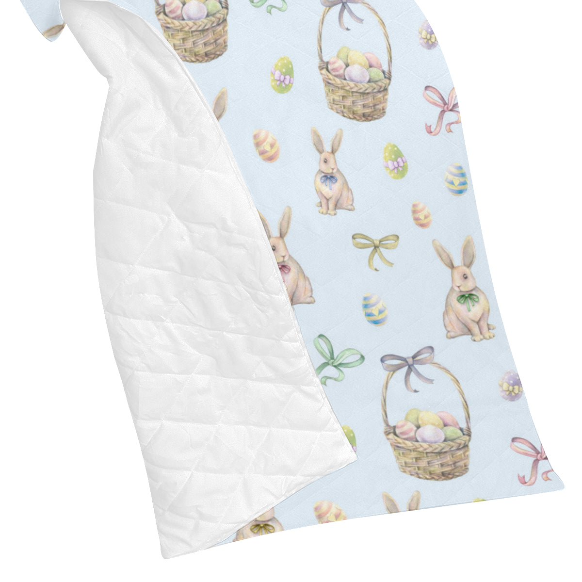 Rabbit Easter Eggs Pattern Print Design 03 Premium Quilt