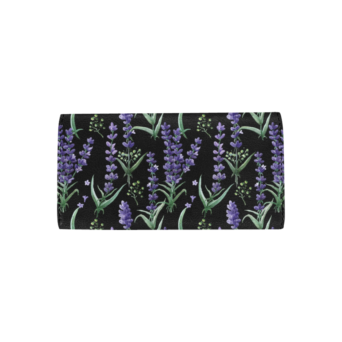 Lavender Pattern Print Design LV01 Women's Trifold Wallet
