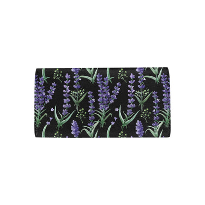 Lavender Pattern Print Design LV01 Women's Trifold Wallet
