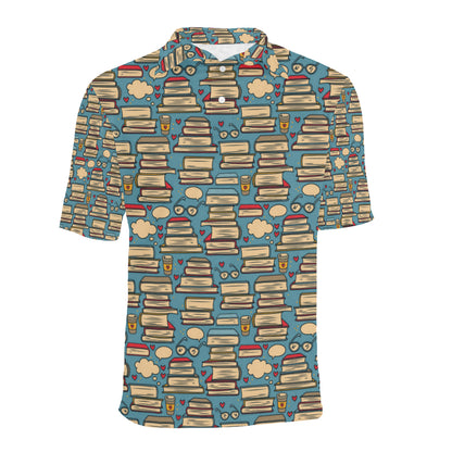 Book Pattern Print Design 03 Men Polo Shirt