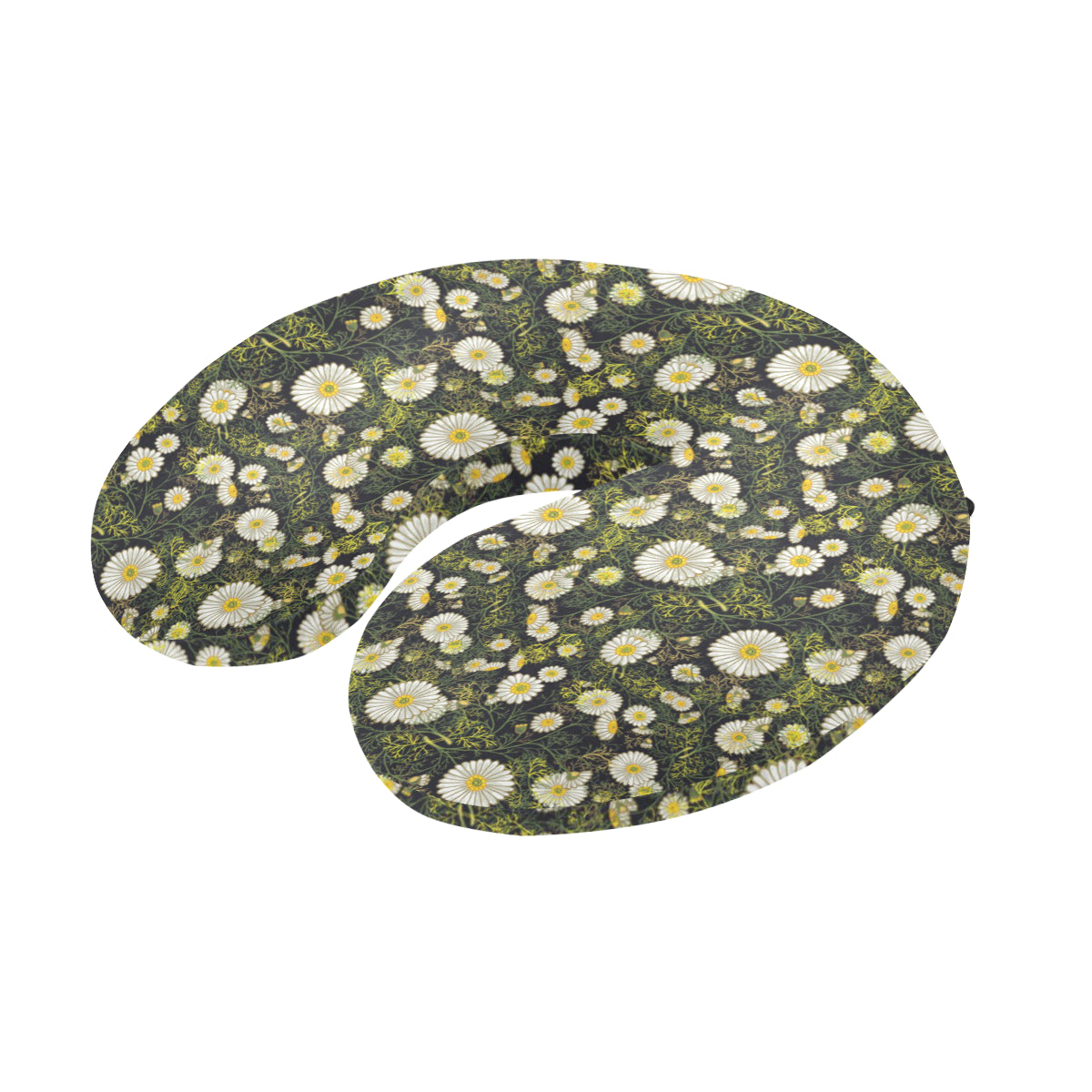 Daisy Pattern Print Design 03 U-Shaped Travel Neck Pillow