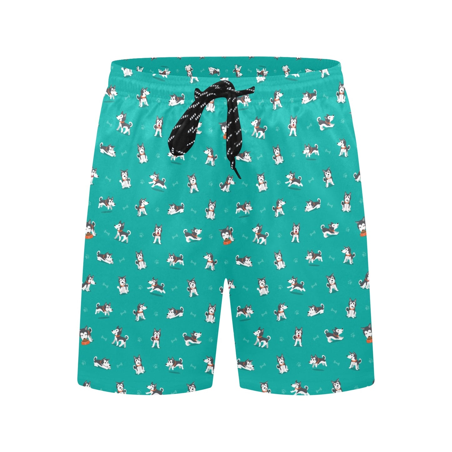 Siberian Huskies Print Design LKS303 Men's Swim Trunks Beach Shorts