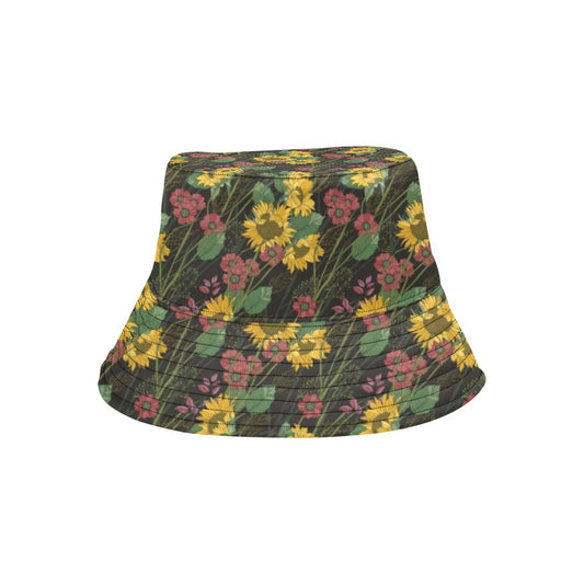 Sunflower Print Design LKS303 Unisex Bucket Hat