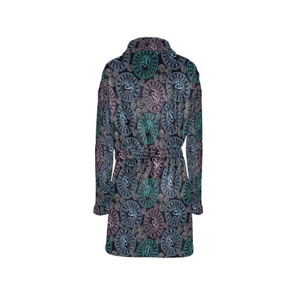 Eye of Horus Ethnic Pattern Women's Fleece Robe