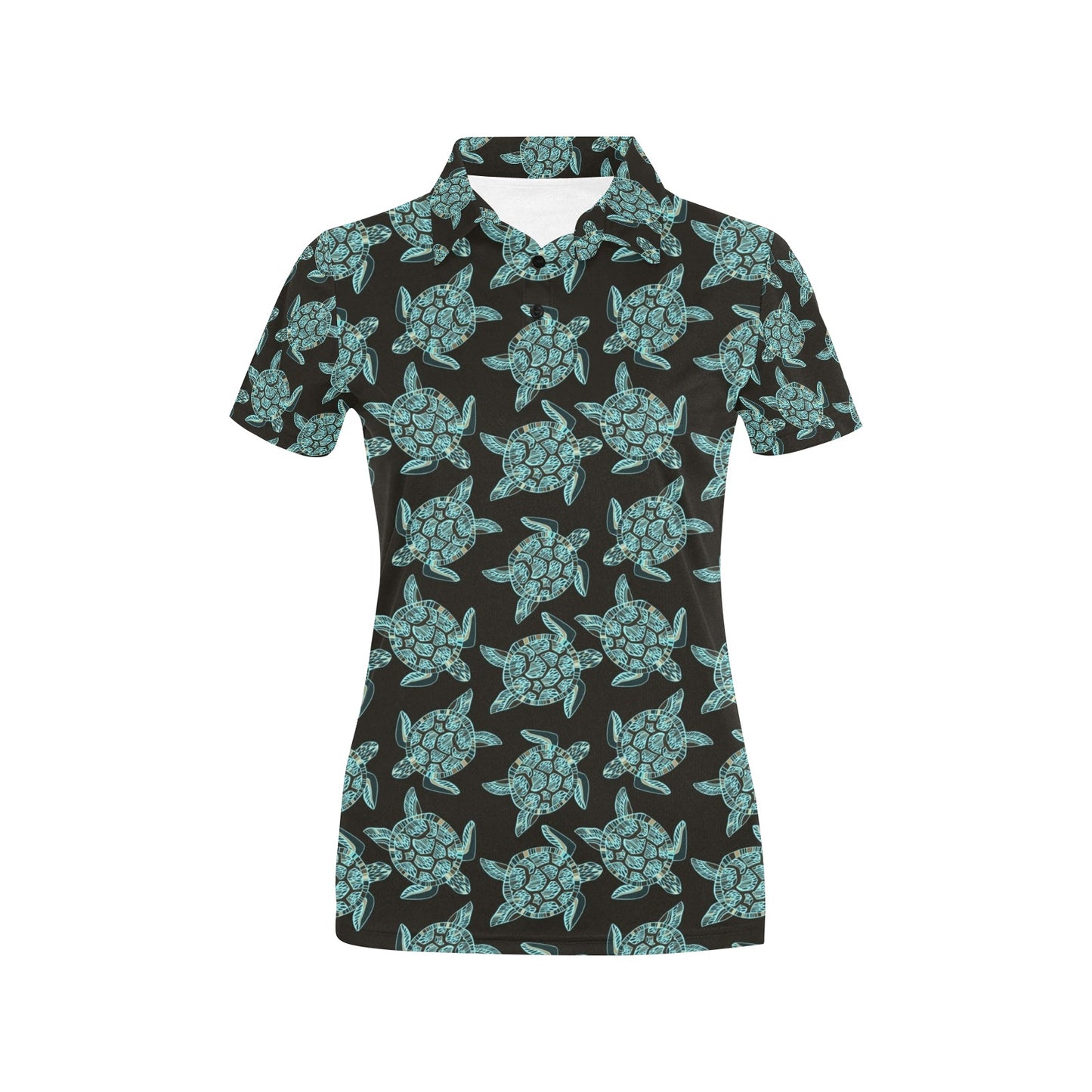 Sea Turtle Print Design LKS302 Women's Polo Shirt