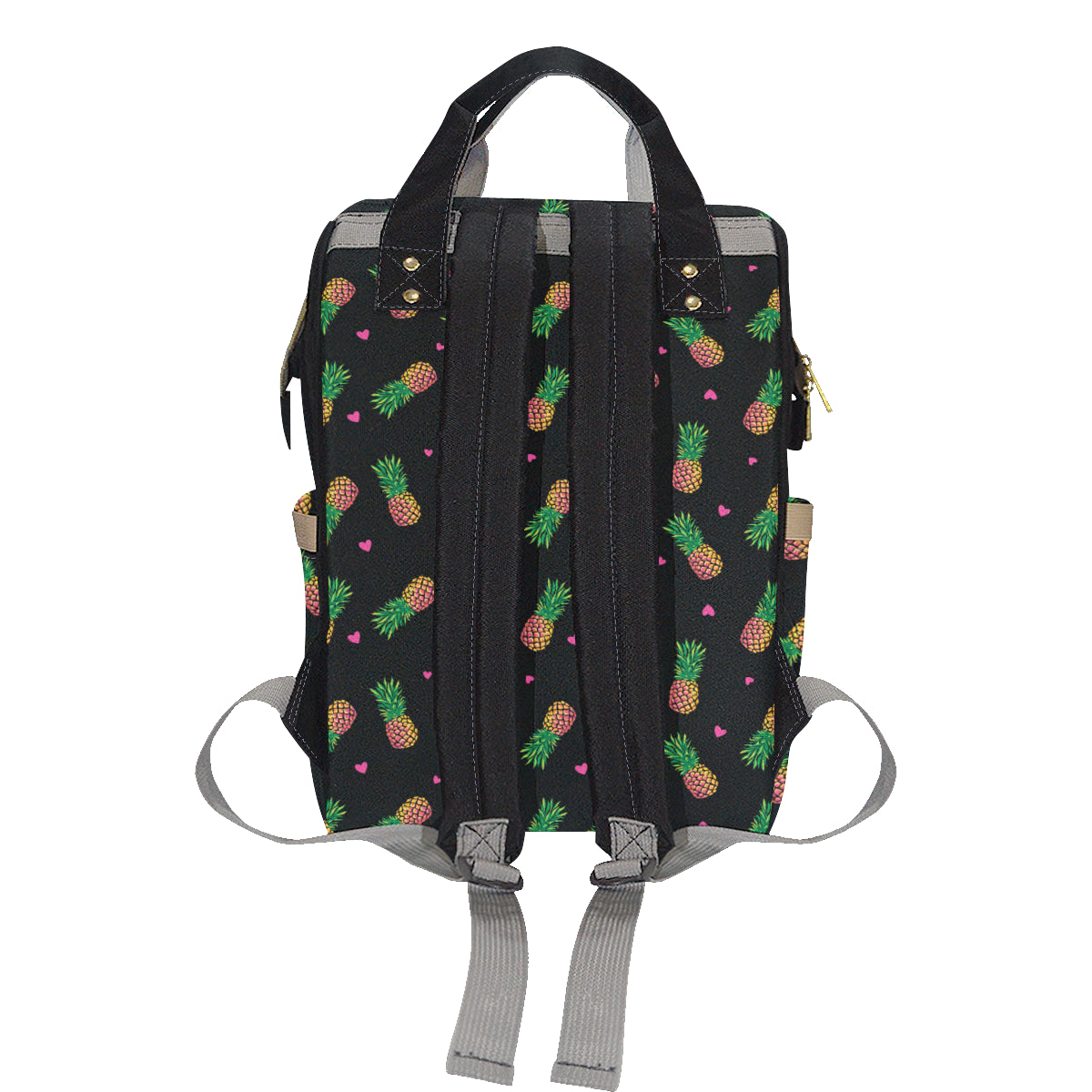 Neon Pineapple Pattern Print Design A04 Diaper Bag Backpack