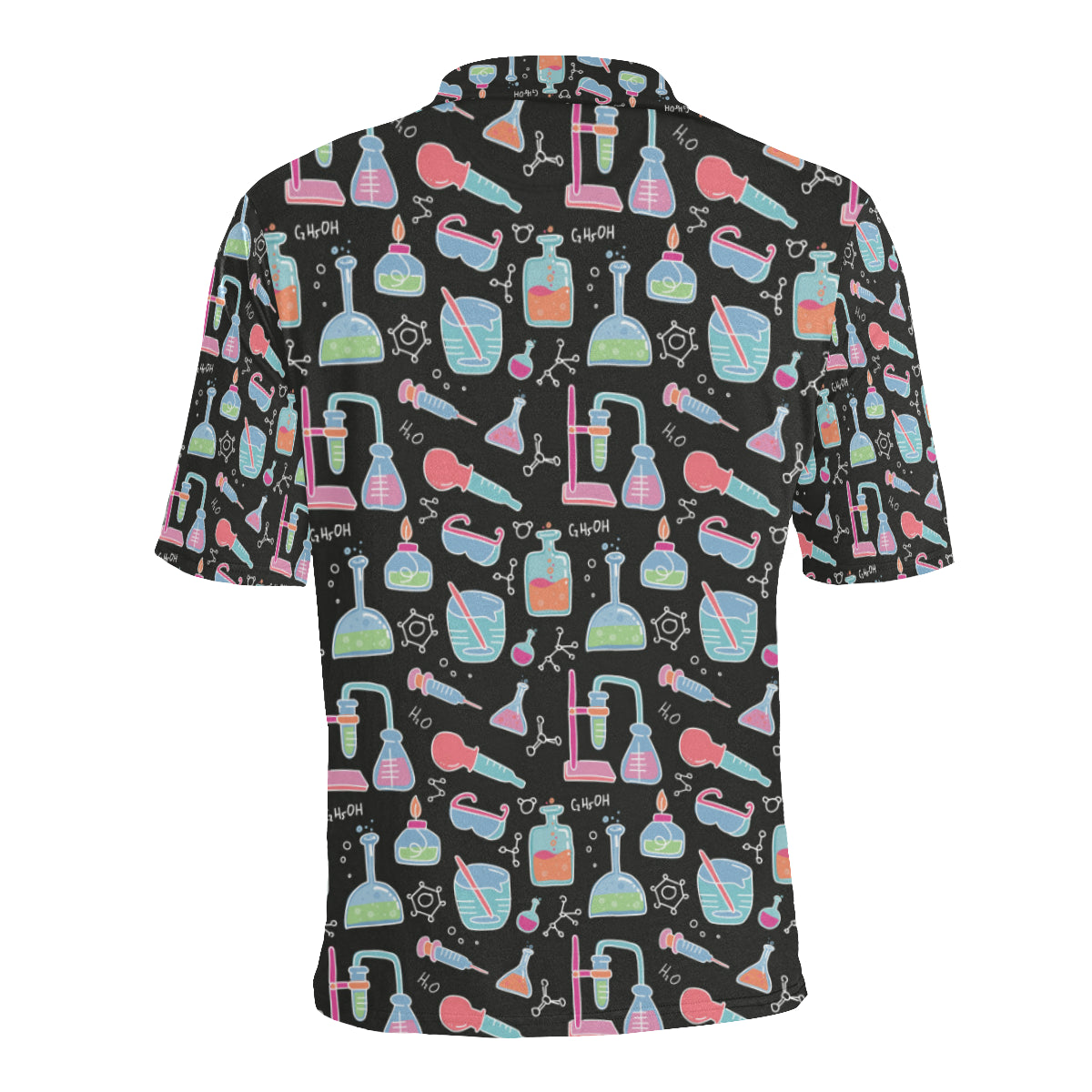 Chemical Pattern Print Design 06 Men Polo Shirt