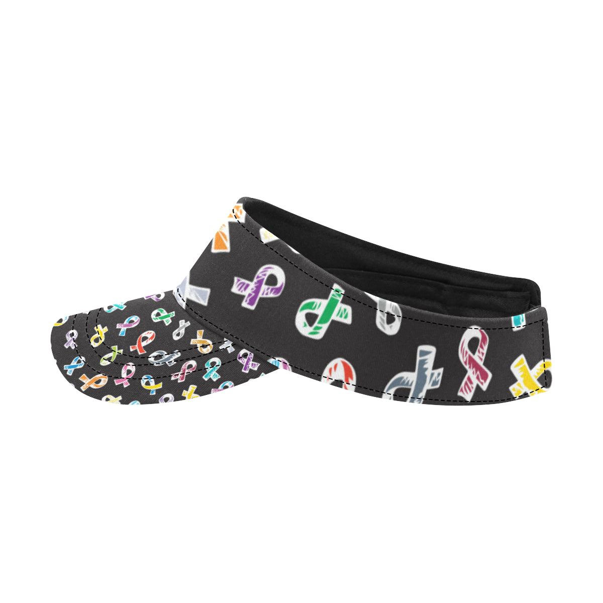Cancer Awareness Pattern Print Design 02 Unisex Sun Visor
