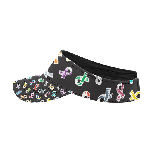 Cancer Awareness Pattern Print Design 02 Unisex Sun Visor