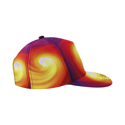 Vortex Twist Swirl Flame Themed Snapback Cap