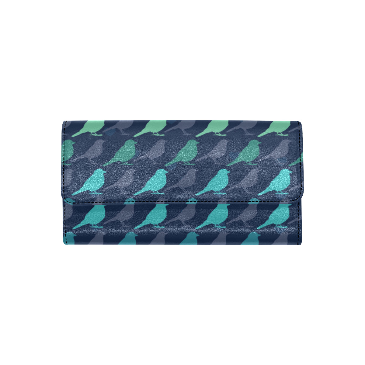 Birds Pattern Print Design 01 Women's Trifold Wallet