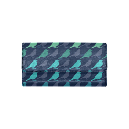 Birds Pattern Print Design 01 Women's Trifold Wallet
