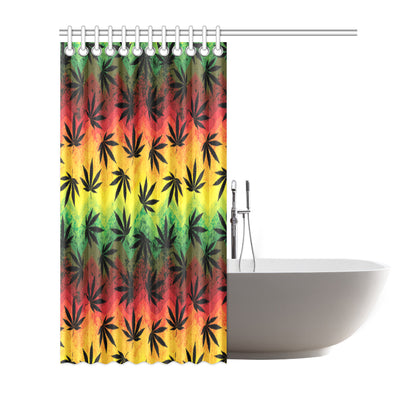 Rasta Pattern Print Design A02 Shower Curtain