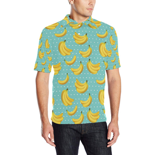 Banana Pattern Print Design BA02 Men Polo Shirt