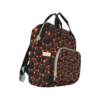 Lava Pattern Print Design 01 Diaper Bag Backpack