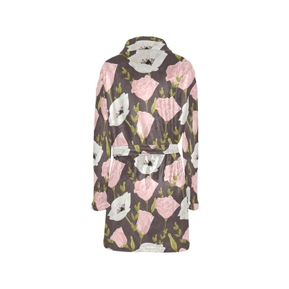 Anemone Pattern Print Design AM011 Women's Fleece Robe