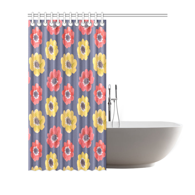 Anemone Pattern Print Design AM010 Shower Curtain