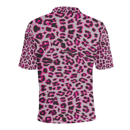 Leopard Pattern Print Design 02 Men Polo Shirt