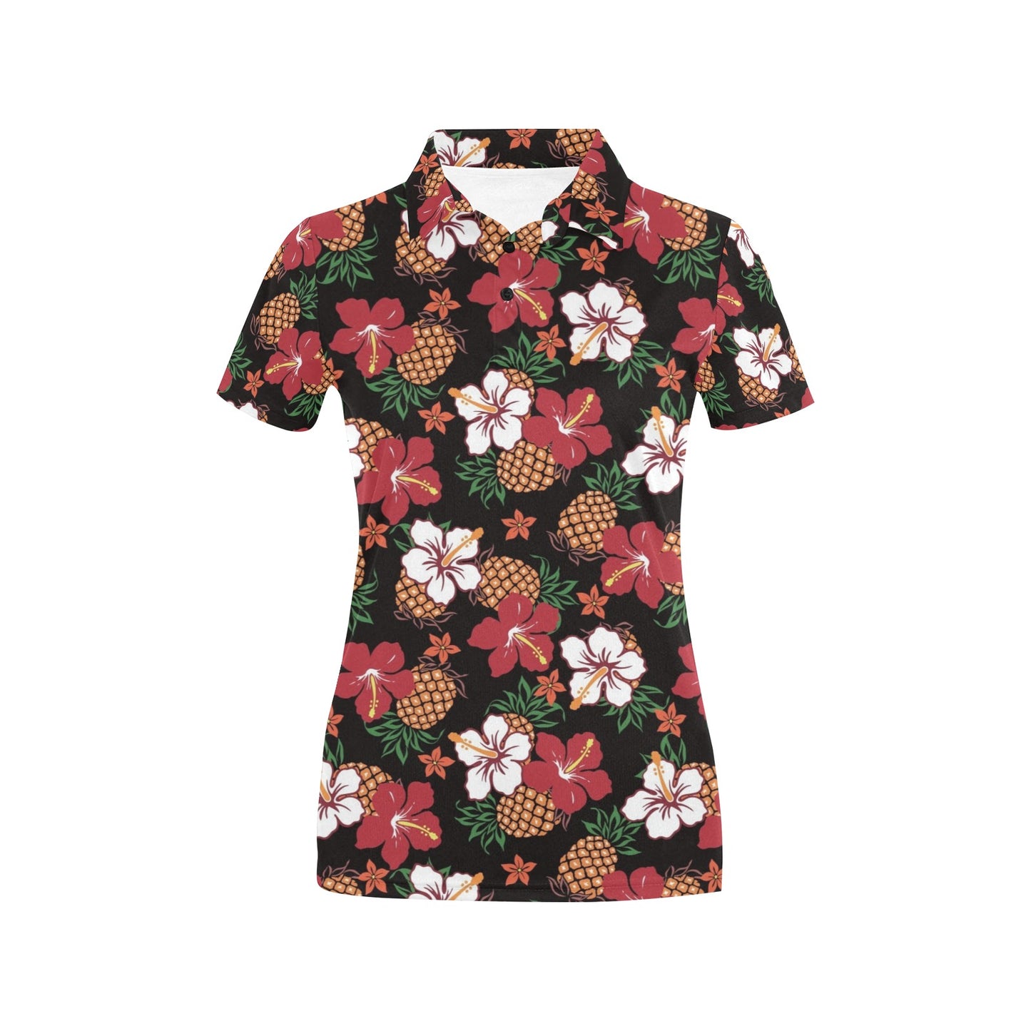 Hawaiian Themed Pattern Print Design H013 Women's Polo Shirt