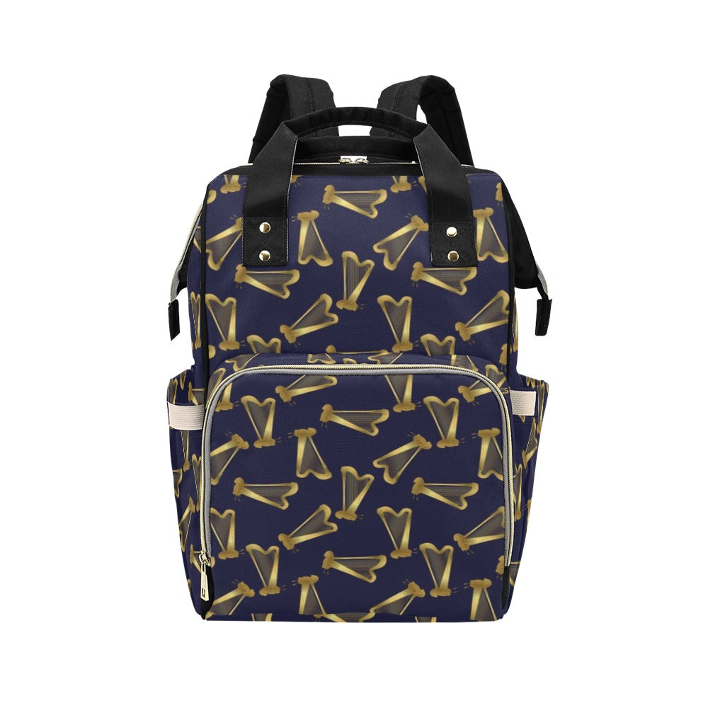 Harp Print Design LKS401 Diaper Bag Backpack