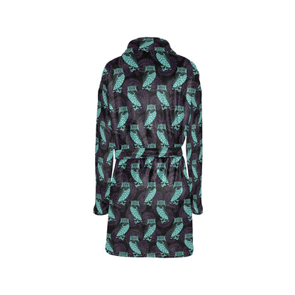 Tribal Pattern Print Design LKS3010 Women's Fleece Robe