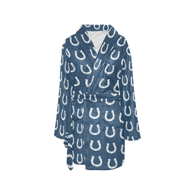 Horseshoe Print Design LKS301 Women's Fleece Robe