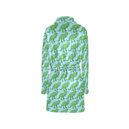 T Rex Pattern Print Design A01 Women's Fleece Robe
