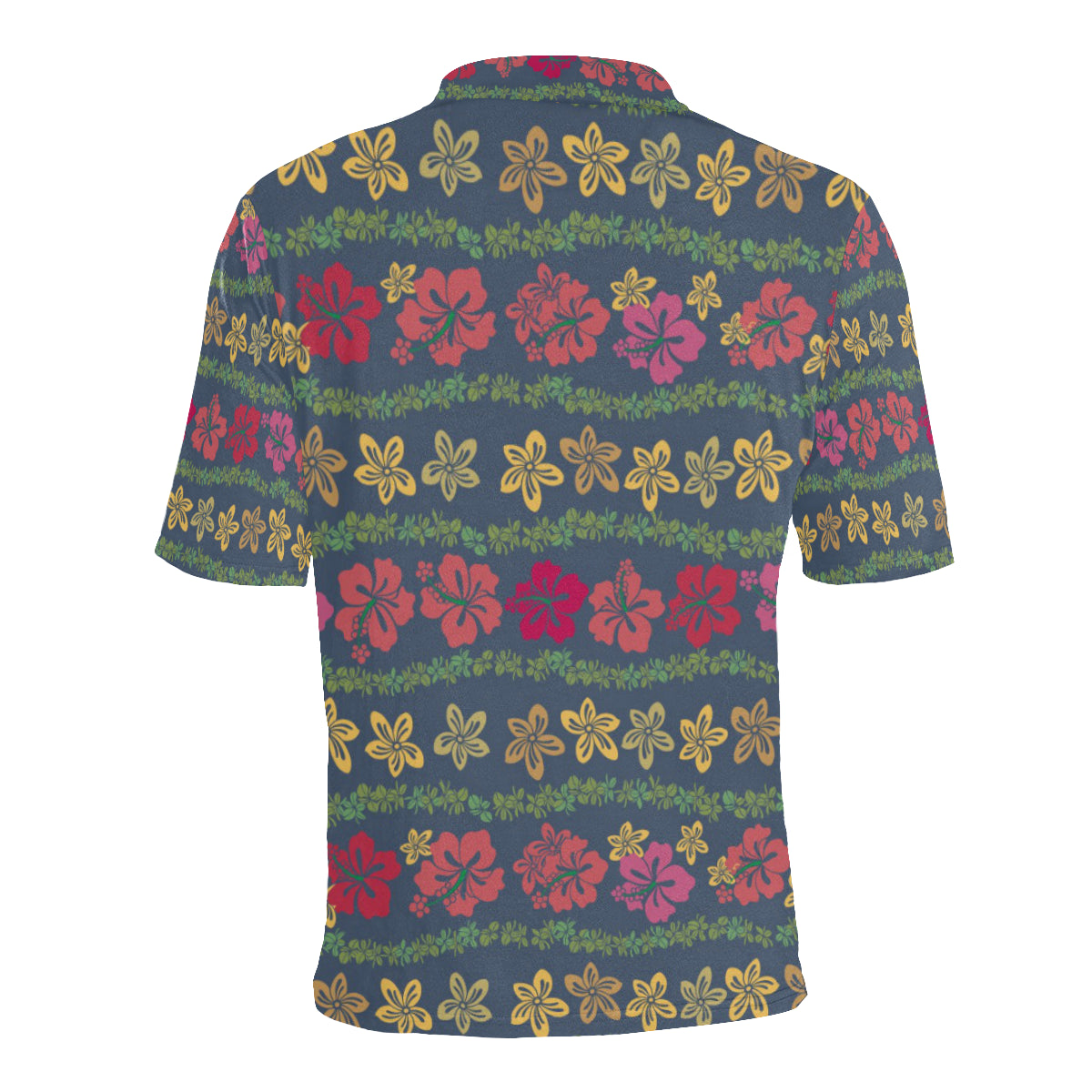 Hawaiian Themed Pattern Print Design H018 Men Polo Shirt